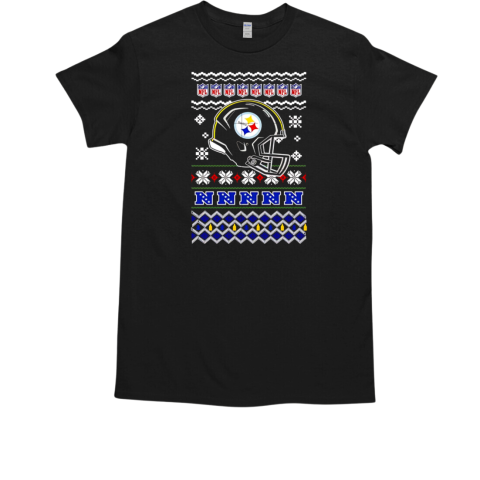 Pittsburgh Steelers NFL football Christmas helmet T-Shirt