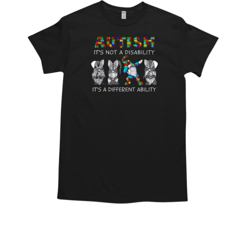 Gnomes Autism It's Not A Disability It's A Different Ability Easter T-Shirt