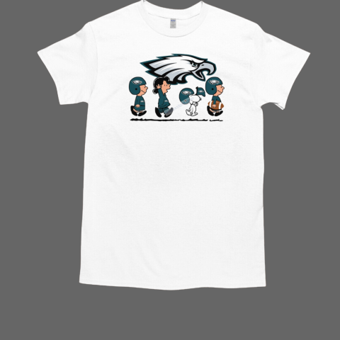 Snoopy Teams Abbey Road Philadelphia Eagles T-Shirt