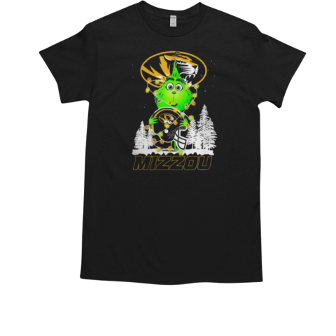 The Grinch Hug Missouri Tigers Helmet Christmas T-Shirt