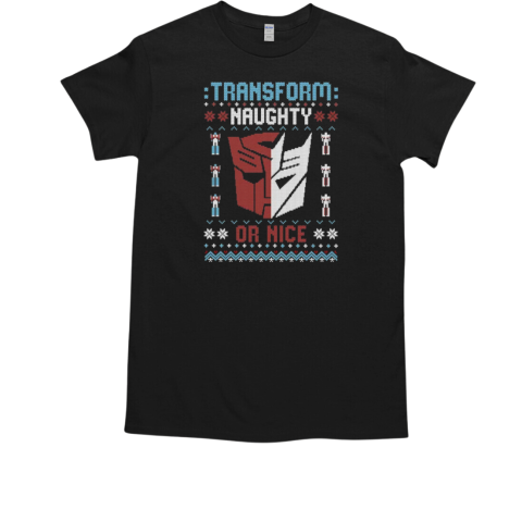 Transform Naughty or Nice Christmas T-Shirt