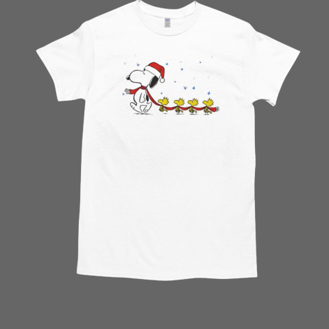 Snoopy and Woodstock Christmas Abbey Road T-Shirt