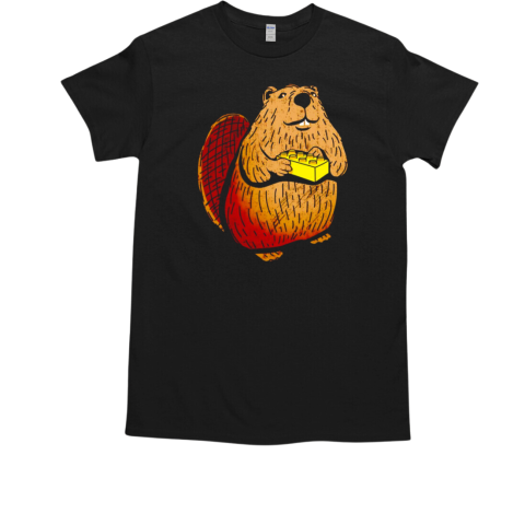 Beaver with a lego a natural builder T-Shirt