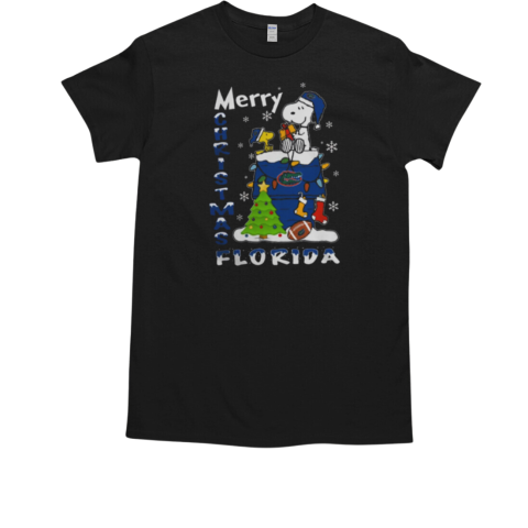 Florida Gators Snoopy And Woodstock Merry Christmas T-Shirt