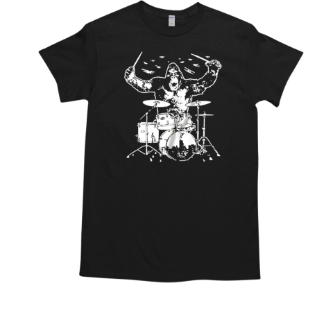 Gorilla King Kong playing drums T-Shirt