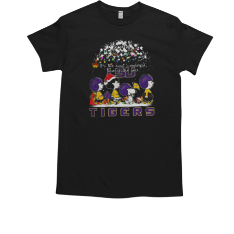 Peanuts LSU Tigers It's The Most Wonderful Time Of The Year Winter T-Shirt