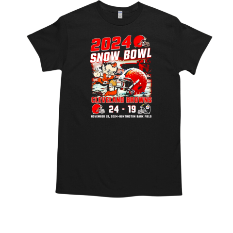 Snow Bowl Cleveland Browns 24 19 Pittsburgh Steelers 2024 T-Shirt