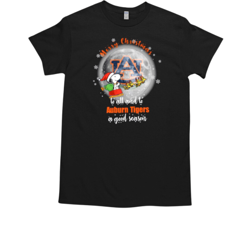 Santa Snoopy merry christmas to all and to Auburn Tigers a good season 2024 T-Shirt