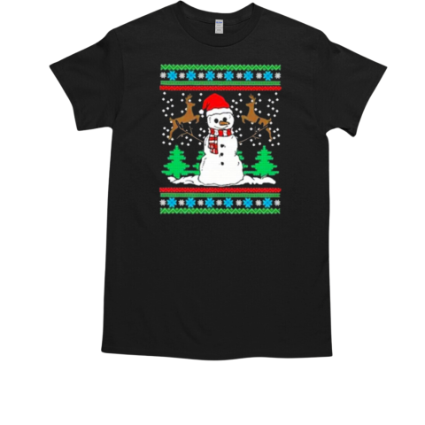 Snowman Ugly Christmas Tall Fusion ChromaSoft Performance Ugly T-Shirt