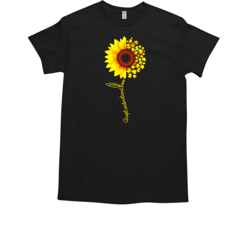 Autism Puzzle Piece Sunflower T Shirt T-Shirt