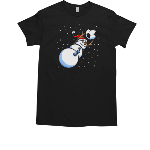 Christmas Xmas Goalkeeper Soccer Snowman T-Shirt