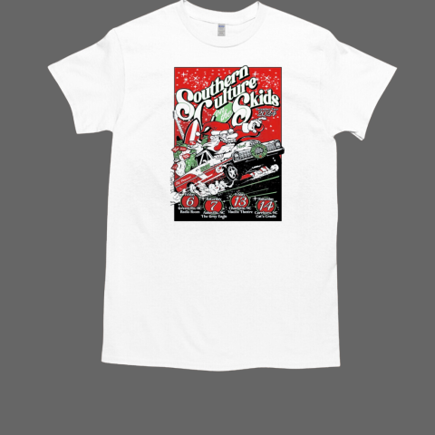 Southern Culture On The Skids Tour On The December Tour 2024 Poster Crazy Santa Art Classic T-Shirt