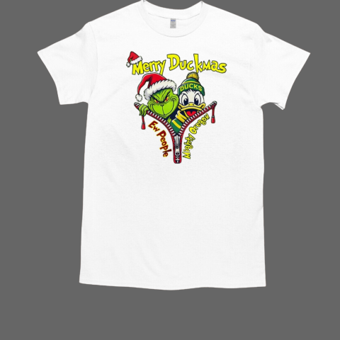 The Grinch Oregon Ducks Merry Duckmas Mighty Oregon Christmas 2024 T-Shirt