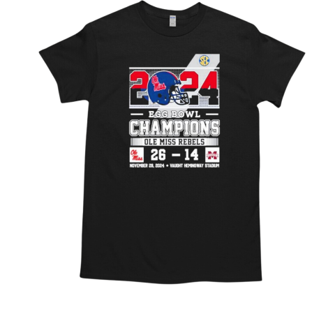 2024 Egg Bowl Champions Ole Miss Rebels Helmet T-Shirt