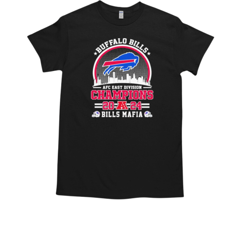 Buffalo Bills AFC East Division 2024 Champions Bill Mafia City Skyline T-Shirt