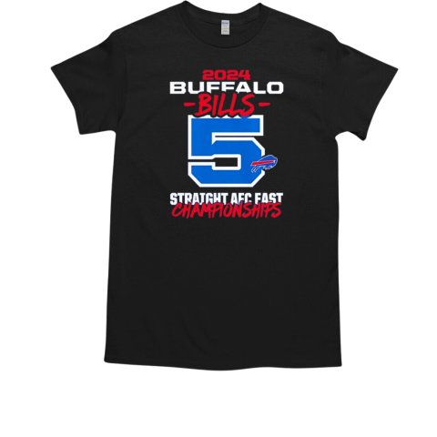 Buffalo Bills Five Straight AFC East Division Championships 2024 T-Shirt