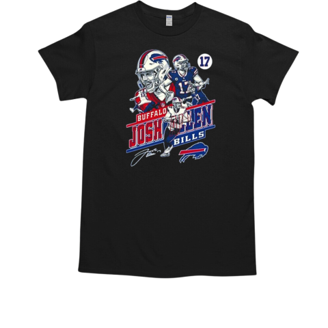 Buffalo Bills Josh Allen Forever Number 17 True Legends In Our Hearts Signature T-Shirt