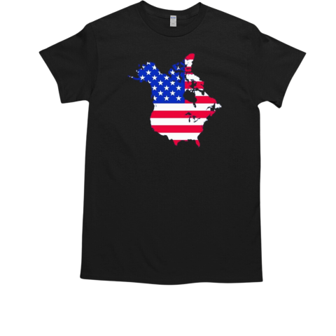 Canada 51st US State American flag T-Shirt