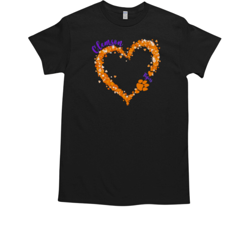 Clemson Tigers pride big hearts with the Tigers logo T-Shirt