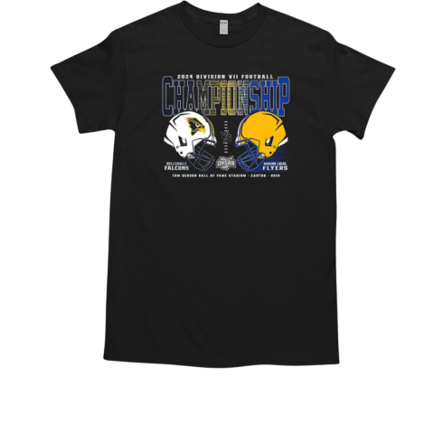 Hillsdale Falcons Vs Marion Local Flyers 2024 Football Division VII H2H State Championship T-Shirt