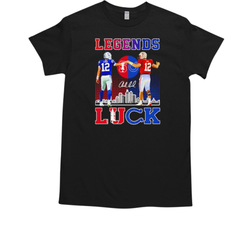 Legends Andrew Luck skyline city signature T-Shirt