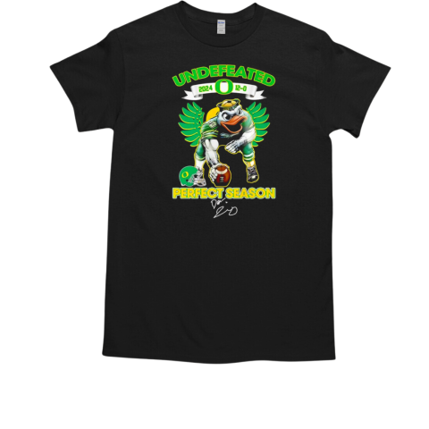 Mascot Oregon Ducks undefeated 2024 12 0 perfect season T-Shirt