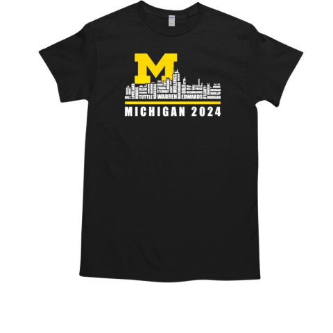 Michigan Wolverines 2024 logo city players names T-Shirt