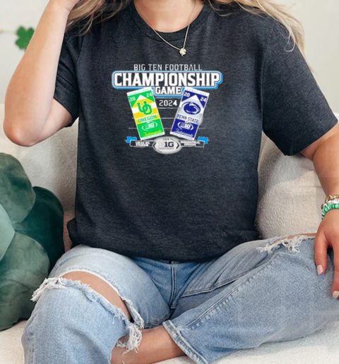 Penn State vs Oregon Ducks 2024 Big Ten Football Championship Lucas Oil Stadium Tickets  Classic Womens T-shirt