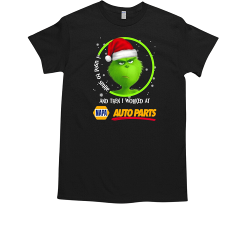 Santa Grinch i used to smile and then i worked at Auto Parts christmas T-Shirt