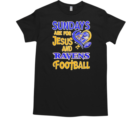 Sundays are for Jesus and Baltimore Ravens football diamond T-Shirt