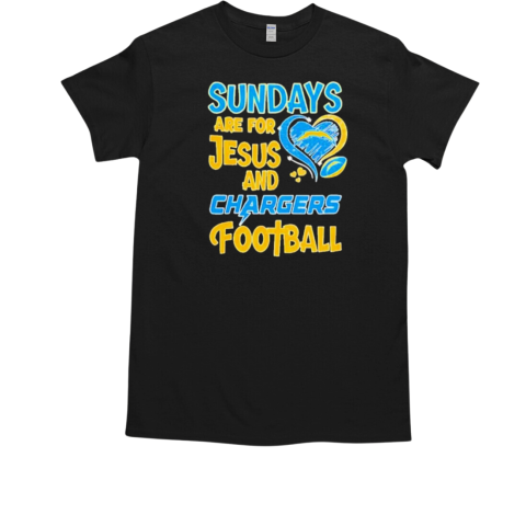 Sundays are for Jesus and Los Angeles Chargers football diamond T-Shirt