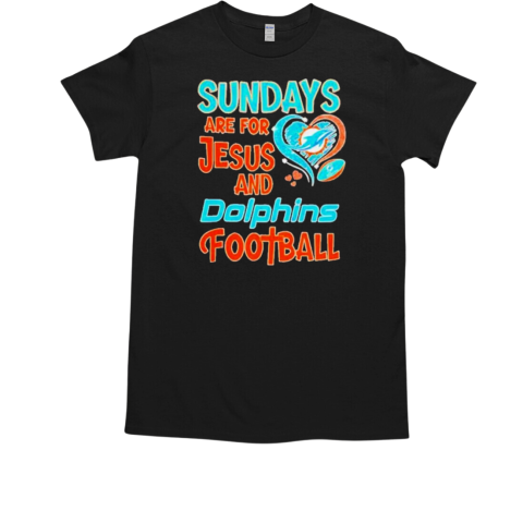 Sundays are for Jesus and Miami Dolphins football diamond T-Shirt