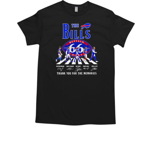 The Buffalo Bills 66th Anniversary 1959 2025 thank you signature T-Shirt