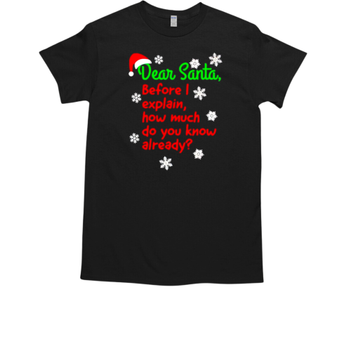 Dear Santa before I explain how much do you know already T-Shirt