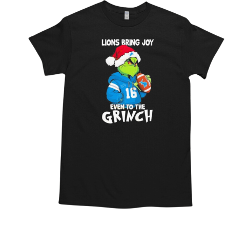 Detroit Lions Bring Joy Even To The Grinch Christmas T-Shirt