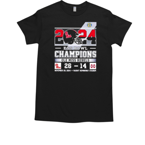 2024 Egg Bowl champions Ole Miss Rebels 26 Mississippi State Bulldogs 14 T-Shirt