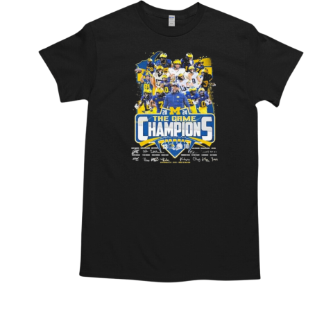 2024 The Game Champions Michigan Wolverines Signatures T-Shirt