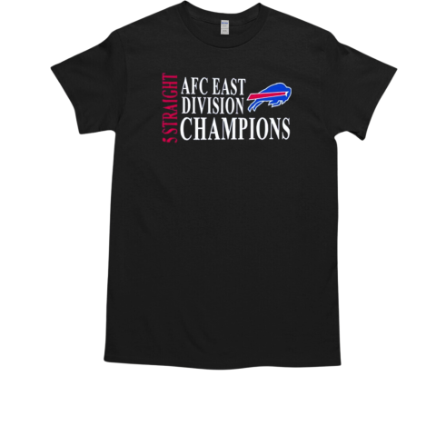 5 Straight AFC East Division Champions Buffalo Bills T-Shirt