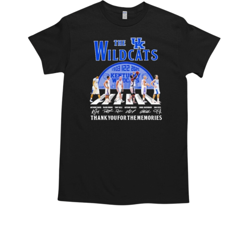 Kentucky Wildcats 122 Years Of The Wildcats Legends 1903 2025 Abbey Road Signatures T-Shirt