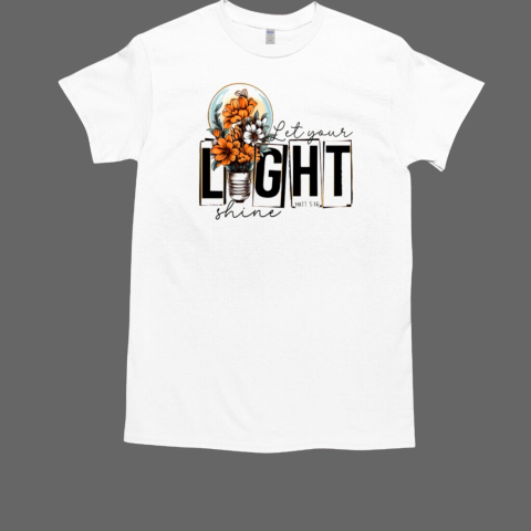 Lightbulb Floral Let Your Light Shine T-Shirt