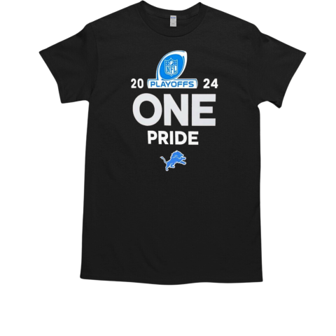 Detroit Lions 2024 NFL Playoffs One Pride T-Shirt