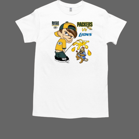 Green Bay boy pee on Lions vs Packers go Pack go T-Shirt