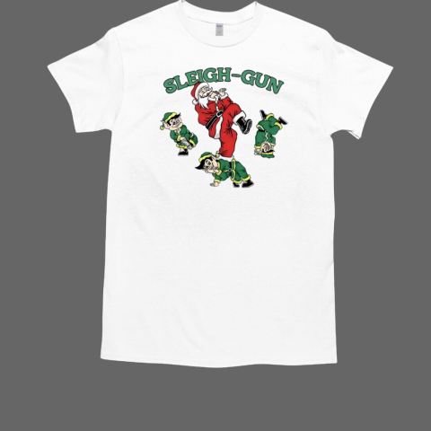 Santa Sleigh Gun Christmas 2024 T-Shirt