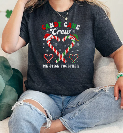 Christmas Candy Cane Heart Holiday Family Matching  Classic Women's T-shirt