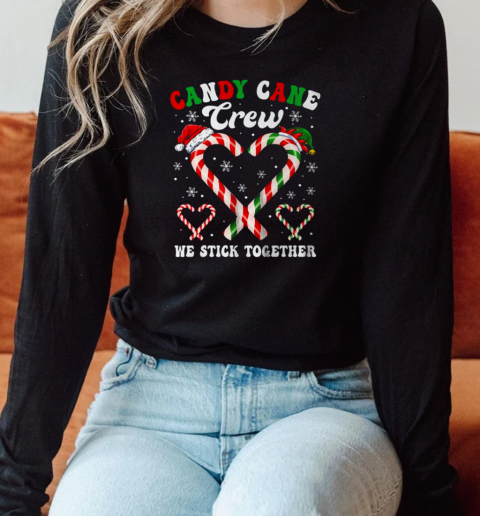 Christmas Candy Cane Heart Holiday Family Matching  Long Sleeved T-shirt 