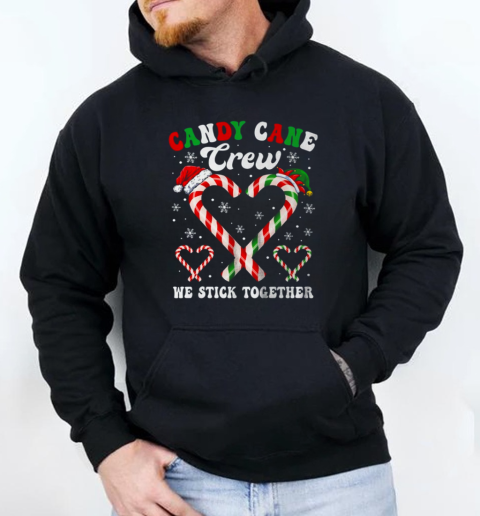 Christmas Candy Cane Heart Holiday Family Matching  Unisex Hoodie