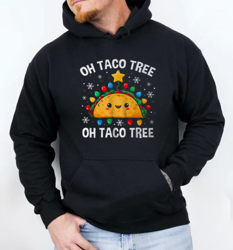 Christmas Oh Taco Tree Xmas Mexican Food Unisex Hoodie