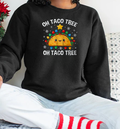 Christmas Oh Taco Tree Xmas Mexican Food Unisex Sweatshirt