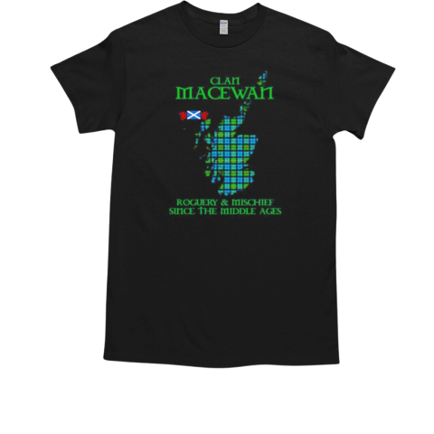 Clan MacEwan Scotland Saltire flag and lion Rampant Scottish T-Shirt