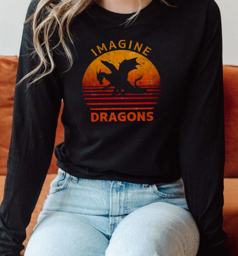 Simple Vintage Imagine Dragons Long Sleeved T-shirt 